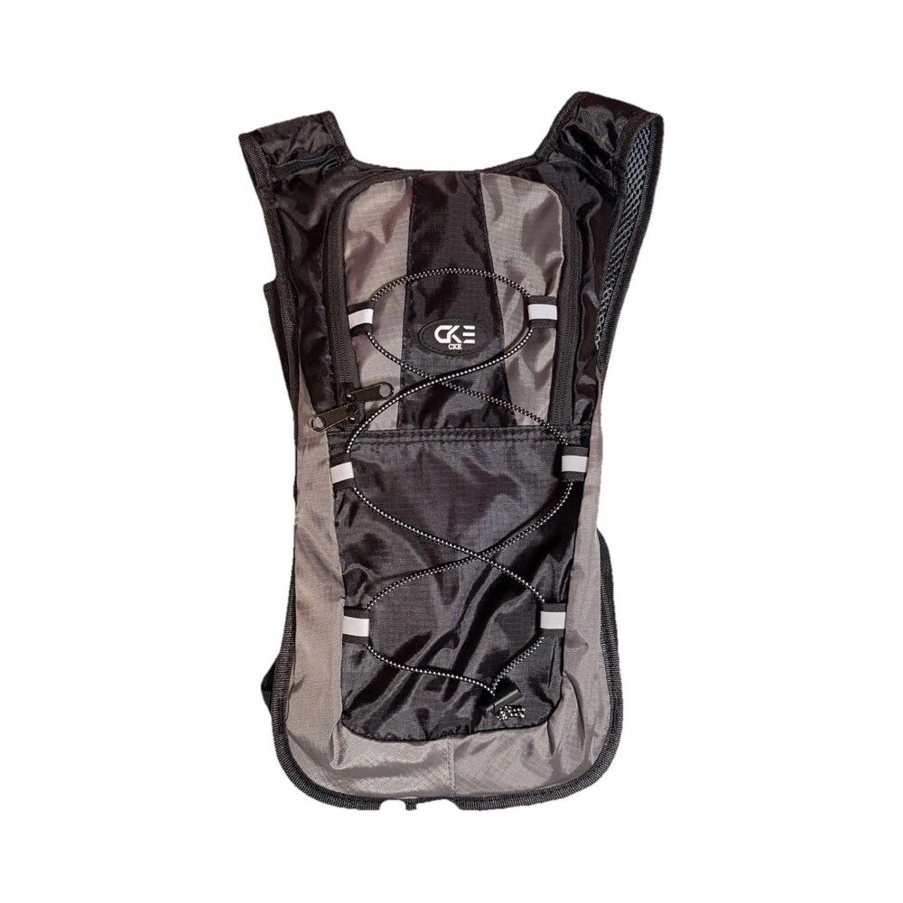 GK Elite Hydration Pack Black Gray Hiking Lightweight Adjustable Padded Straps